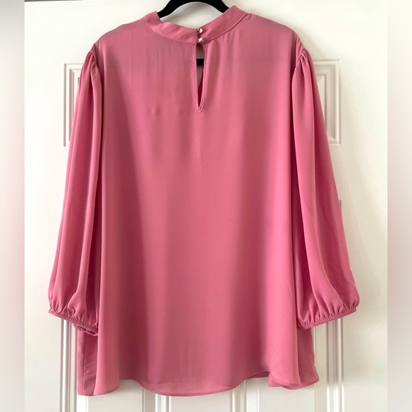 Ashley Stewart Pink 3/4 Sleeve Cut Out Blouse - Picture 2 of 3